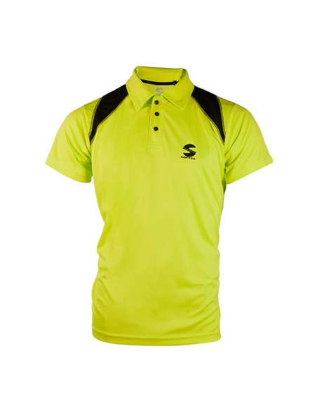 Polo Padel Softee Reflex Amarillo Fluor Negro | Ofertas de pádel